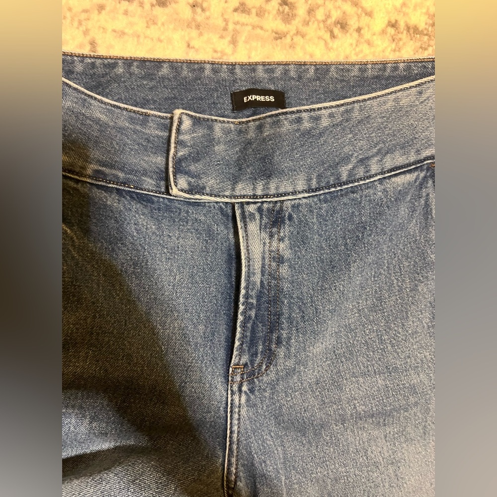 Express Light Blue Wide Leg Jeans